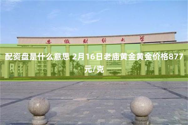 配资盘是什么意思 2月16日老庙黄金黄金价格877元/克