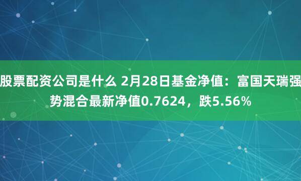 股票配资公司是什么 2月28日基金净值：富国天瑞强势混合最新净值0.7624，跌5.56%